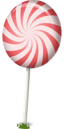 Lolli rot weiß