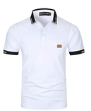 Clickandbay – Polo-Uomo-Manica-Corta-Bianco