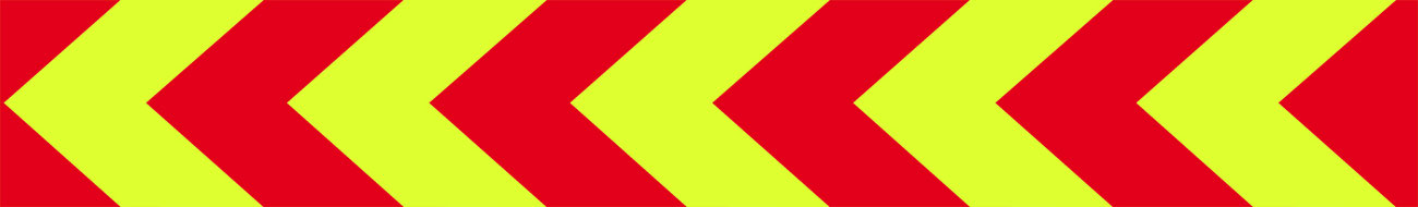 coole fluoreszierende NEON Wandbordüren für Kinder - Baustellenabsperrung