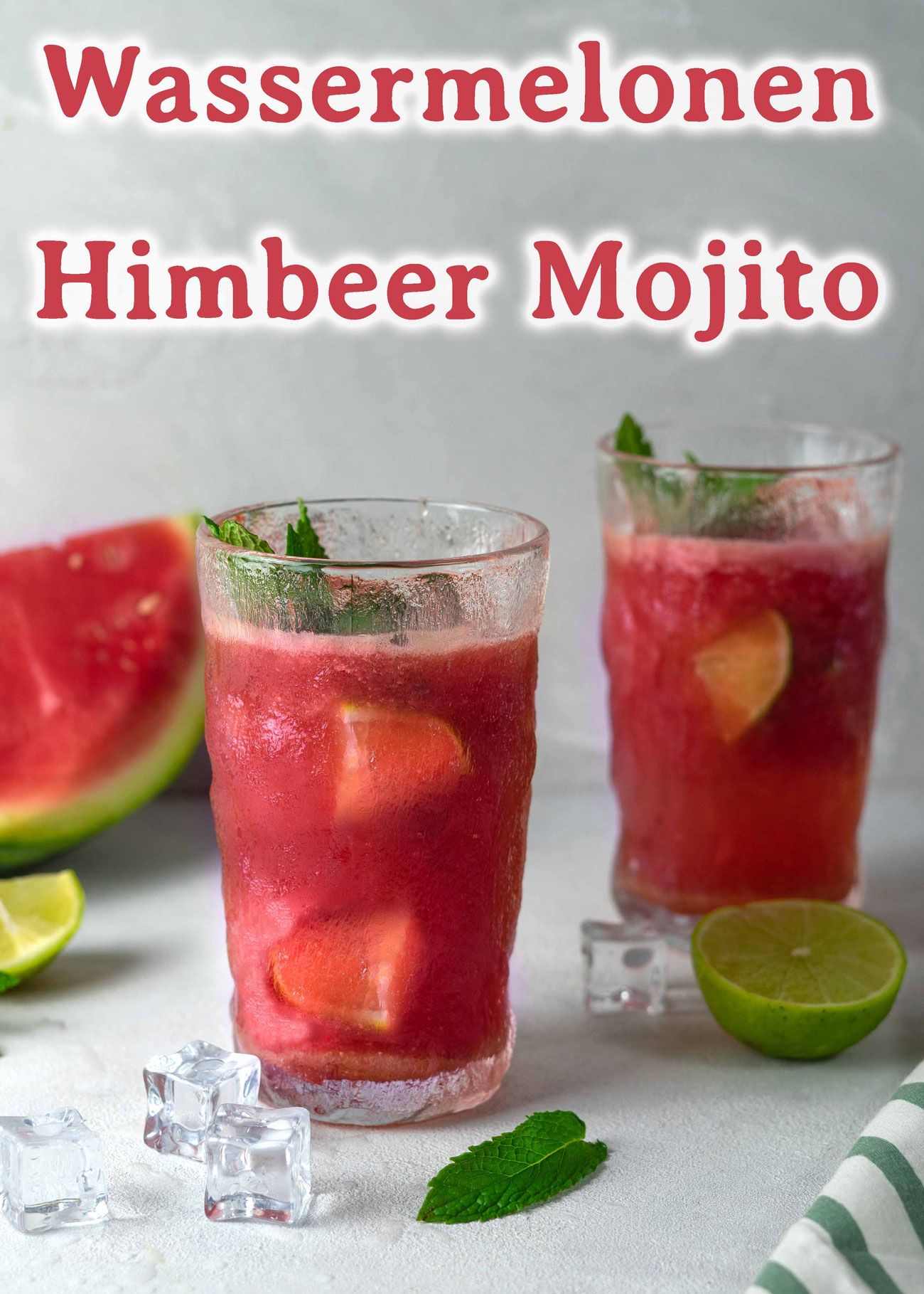 Wassermelonen Himbeer Mojito (alkoholfrei) - Vale&amp;#39;s Food Blog