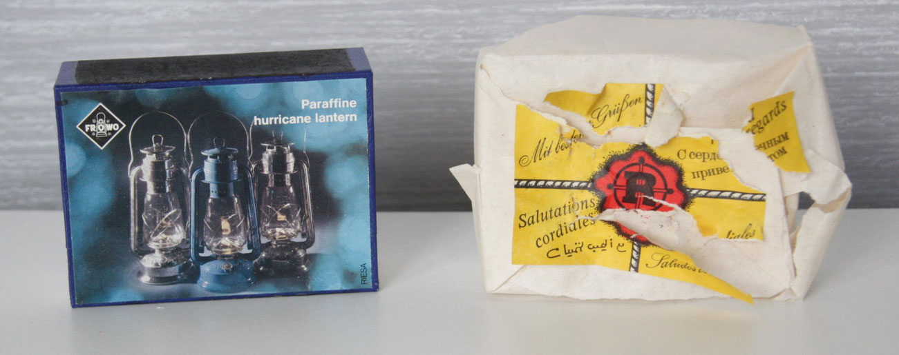 Große Zündholzschachtel in Präsentverpackung. zwischen 1986-1990