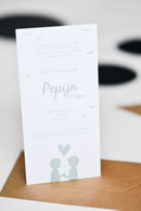 ontwerp geboortekaartje met letterpress op katoenpapier