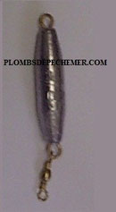 plombs de peche : OLIVE LONGUE 2 BOUCLES
