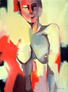 Akt _gelb,rot_60x80 cm