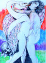 Die geilen Goetter Griechenlands_Zeus + Leda _70x50 cm_2015