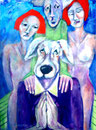 Gruppenbild mit Hund