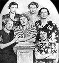 1937 World Championship: Rixi Scharfstein (Markus)   Marianne Boschan, Gertie Brunner, Ethel Ernst, Elizabeth Klauber, Gertie Schlesinger 