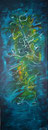 "L'écriture", huile, 90 x 30 cm