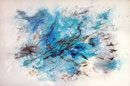 "Univers blanc et bleu" 80x120 cm 550€