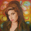 Foto: Olaf Pinn. Amy Winehouse- Oel auf Leinwand, in altmeisterlicher Lasur- und Mischtechnik