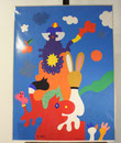 "Olympiade München 1972", datiert 1970, Siebdruck nachträglich handsigniert, Auflage 4000, 86 x 64 cm, gerahmt 114 x 90 cm, Olypmia-Info fehlt, 325,-€