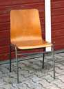 Stuhl Rohling - schichtholzverleimte Sitzfläche, Stahlrohrgestell