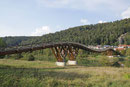 Zweitlängste Holzbrücke Europas, 193m lang, 3,2m breit