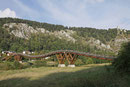 Zweitlängste Holzbrücke Europas, 193m lang, 3,2m breit