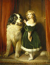 Princess Mary and Favourite Newfoundland Dog - Dated 1839