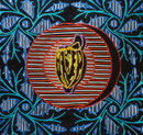 Thomas Landt - "Matjes-Brötchen" - Farb-Linoldruck auf Bütten - 40x40 cm - 2009 - Auflage 4/10 - Sylt