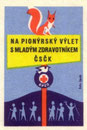 Czechoslovak Red Cross: cs. cerveny kriz [czechoslovak red cross]. 1960. czechoslovakia. matchbox label. print. ephemera. art. graphic design.