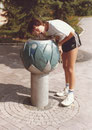 Trinkbrunnen, Realschule Güglingen, 1985