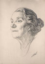Yvette Guilbert 1932 fusain André Aaron Bilis