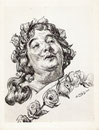 Porterat -Comedie Française (Cyrano de Bergerac) 1964 fusain André Aaron Bilis