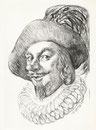 Paul Emile Deiber -Comedie Française  (Cyrano de Bergerac) 1964 fusain André Aaron Bilis