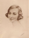 Madeleine Renaud  1933  fusain André Aaron Bilis