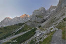 Auf dem Weg zur Südwandhütte, im Hintergrund unser Ziel