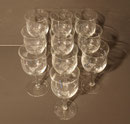 4196/ 10 Weingläser ~1920, H 15cm, EUR 110,-