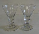 2155/ 2 Sektgläser ~1860, Abriss, H 13 cm, EUR 49,-