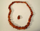 3785/ Kette+Anhänger ~1930, Bernstein, Kette L 64cm, EUR 58,-