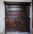 OB0054/Geschirrschrank v. 1796, Eiche, 2-tlg., H 198, B 167, T 56, Innentiefe 39 cm, EUR 2800,-