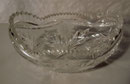 3895/ Kristallschale ~ 1900, L 27, B 17, H 13cm, EUR 42,-