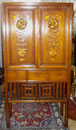 KT0504/ Hochzeitsschrank China ~1900, Mahagoni hell, nicht zerlegbar, H 183, B 93, T 41 cm, EUR 780,-