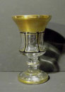4358/ Schmuckglas ~1810, Biedermeier, Abriss, gut erhalten, H 14cm, EUR 68,-