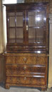 KT0534/ Wohnzimmerschrank ~1830, Mahagoni, 2-tlg., H 203, B 105, T 54 cm, EUR 100,-