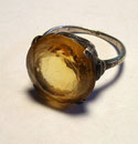 3251/ Ring ~1930, Silber/Zitronit, U 6, Ø 1,6cm, EUR 75,-
