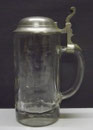 4279/ Bierkrug ~ 1900, Pressglas, Signum im Deckel, H 21cm, 0,5 Liter, EUR 42,-