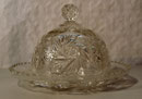 3899/ Käseglocke ~1900, Pressglas, H 17cm, EUR 69,-