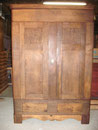 KT0215/Dielenschrank ~1820, Eiche, zerlegbar, H 216, B 150, T 63, Innentiefe 51 cm, EUR 1800,-