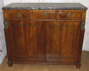 KT0509/ Kommode, Frankreich ~1780, Mahagoni/Marmor/Bronze, H 80, B 92, T 43, EUR 1200,-