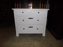 KT0555/ Kommode ~1910, Kiefer weiß, H 79, B 89, T 58 cm, EUR 320,-