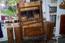 Später Louis-Philippe-Schreibschrank, Nußbaum furniert, ca. 1880