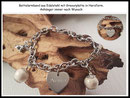 AB 1: Bettelarmband aus Edelstahl mit Gravuranhänger. Preis genau wie abgebildet: 43 Euro ( Preis variabel je nach Anhänger und Gravur die gewünscht ist)