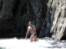 Rauhes Wasser - Sprung in den Firehole River