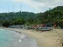 Traditionell - Auslegerboote an einem Strand auf Lombok