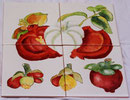 fruits exotiques - dim. 30 cmx30 cm epais. 4 mm - 40 €