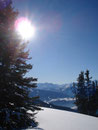 In unserer Aussichtsloge hatten wir eine super Aussicht in die Bergwelt ...