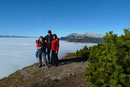 Nach kurzer Zeit vereinte sich unsere Wandergruppe wieder und es konnte dieses Foto vor malerischem Hintergrund gemacht werden.