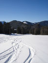 Die Spuren im Schnee wurden, ebenso wie die Wanderer immer mehr ...