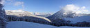 Panoramablick hinüber zur Thorhöhe (1533m-links), Sparber (1502m-mitte) und Rinnkogel (1823m-rechts).